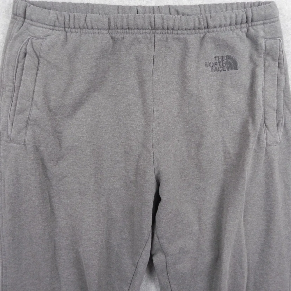 The North Face Pants Mens Medium Activewear Sweat Jogger Fleece Lounge Logo Gray